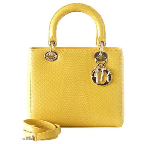 lady dior bag yellow
